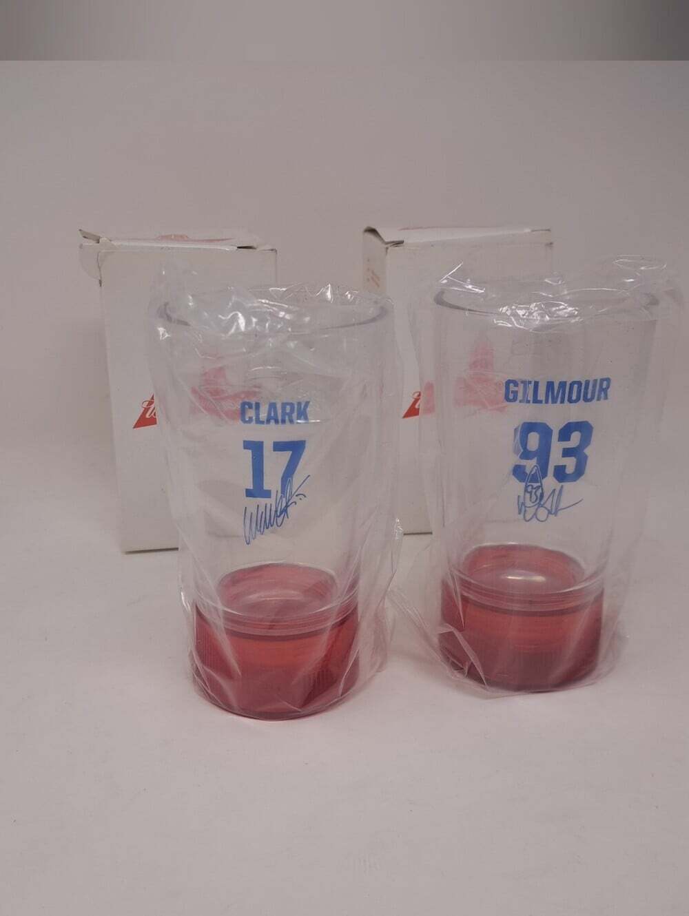 NEW Budweiser Red Light Goal Glass NHL Hockey Toronto Maple Leafs Clark Gilmour